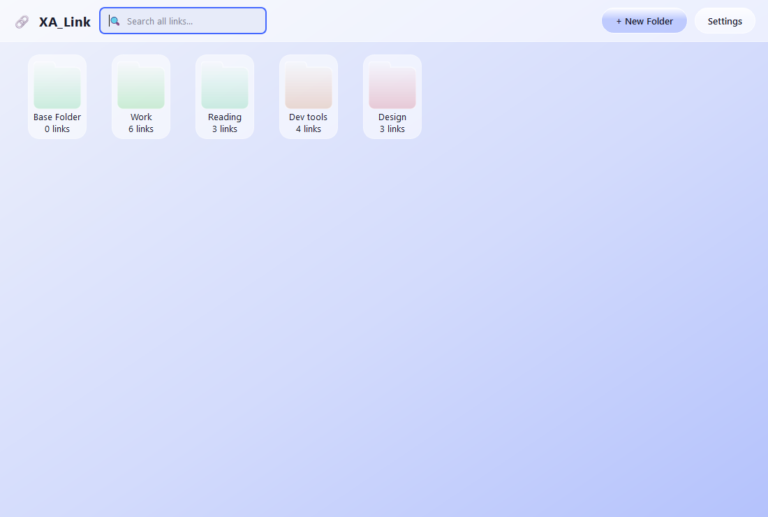 XA_Link desktop in the light theme